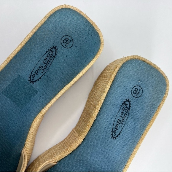 Vintage Straw Flower Slides, Embroidered Daisies, Y2K platform Sandals 8.5 - Picture 9 of 9